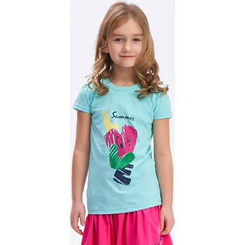 Dívčí triko - Winkiki WKG 11040, tyrkysová Barva: Tyrkysová, Velikost: 110