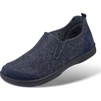 Dámská zdravotní obuv Dámská nazouvací domácí obuv, špička a opatek zesílené usní, vlněná plsť, modrá: 42