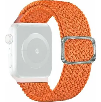 Řemínek na hodinky Řemínek s copánkovým vzorem pro Apple Watch Ultra 49mm / 46mm / 45mm / 44mm / 42mm - oranžový