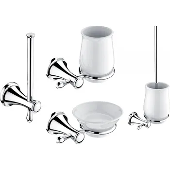 Dávkovač mýdla Nimco LADA Set koupelnových doplňků z mosazi, LA 190SET2