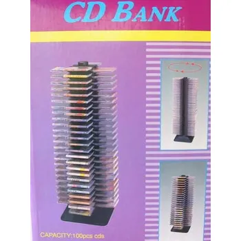 Příslušenství pro datový nosič Box na 100 ks CD, černý, čtyřstranná věž