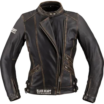 Moto bunda W-TEC Black Heart Dámská kožená moto bunda Lizza vintage hnědá - XS