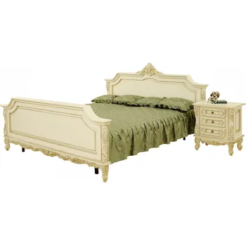 Postel IBA Zámecká postel Royal (90, 160, 180 cm) Typ: Ořech, Šířka postele: 90 cm, Design čela: Bez čalounění