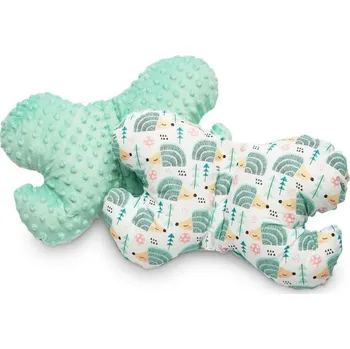 Sensillo Polštářek Motýlek z Minky mátový ježci