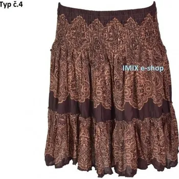 Dámská sukně Etno krátká sukýnka s žabičkovým pasem - VÍCE BAREV - Typ č.04