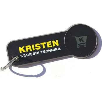 Přívěsek, mince do nákupního vozíku s potiskem