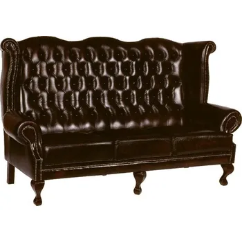 Sedací souprava Kožená pohovka QUEEN ANNE, modrá