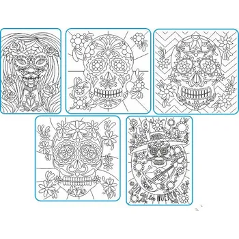 kreativní sada Radost v písku Střední sada DEN ZESNULÝCH - Barevné pískování obrázků