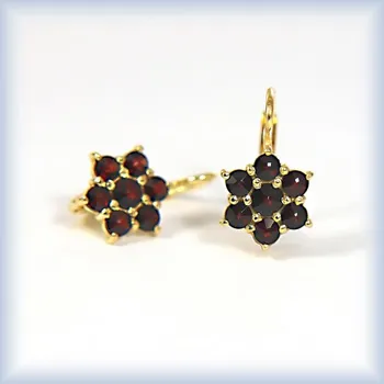 Náušnice žluté zlato