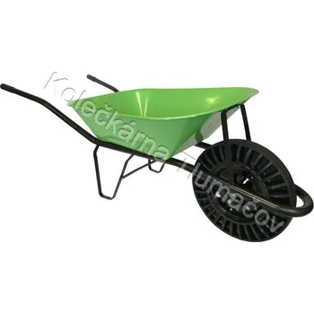 Kolečko KOLEČKÁRNA TLUMAČOV s.r.o. Kolečko stavební KS60 - světle zelená korba - nafukovací kolečko