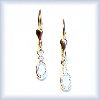 Náušnice žluté zlato