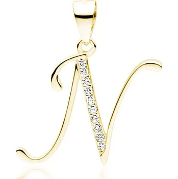 Přívěsek Olivie PÍSMENO N stříbrný přívěsek GOLD 5318 Ag 925; ≤1 g.