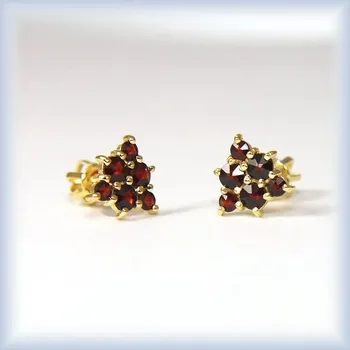 Náušnice žluté zlato