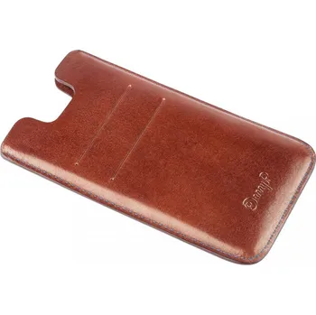 Pouzdro na mobilní telefon Kožený obal na iPhone XR/11 tmavě hnědá