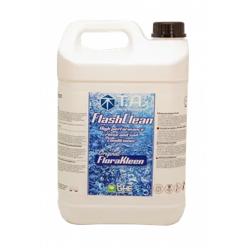 Hnojivo T.A. FlashClean (FloraKleen) 5L, průplachový/čistící prostředek (FlashClean je čistící roztok určen k odstranění zbytků hnojiv, které se časem nahromadí v hydroponických systémech, růstových médiích a substrátech.)