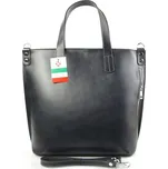 Kožená shopper bag kabelka Vera Pelle 1777 šedá