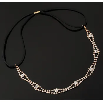 Souprava šperků B-TOP Čelenka/ ozdoba do vlasů s kamínky Druh barvy: Zlatá