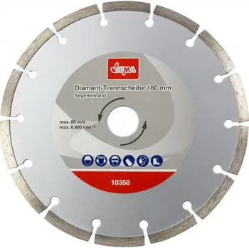řezačka na dlažbu DEMA Diamantový řezný kotouč segmentovaný 180 mm DDT180S