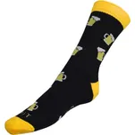 Bellatex Ponožky Přines mi pivo - černá, žlutá - 39-42