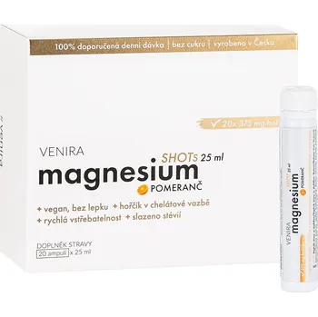VENIRA Magnesium Shots pomeranč, 20x 25 ml VENIRA Magnesium Shots pomeranč, 20x 25 ml