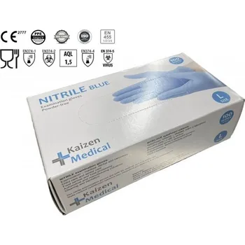 Vyšetřovací rukavice Nitrilové vyšetřovací rukavice (MDR), nesterilní, 100 ks - Kaizen Medical M