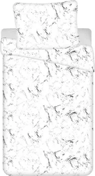 Ložní povlečení Jerry Fabrics Mramor bílé 3D 140 x 200, 70 x 90 cm zipový uzávěr