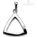 Zlatý přívěsek z bílého zlata se zirkonem