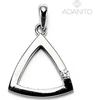 Přívěsek Zlatý přívěsek z bílého zlata se zirkonem