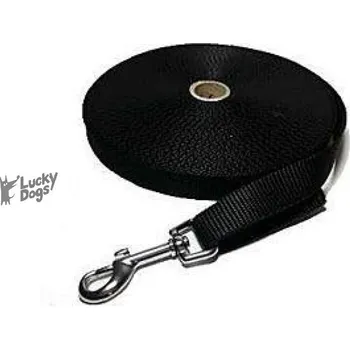 Vodítko pro psa Vodítko DINOFASHION stopovací ploché černé 15m/2cm