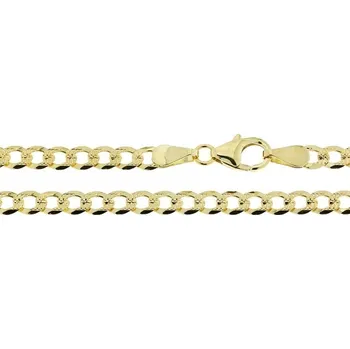 Řetízek Nápadný řetěz Merbend, pancer s gravírováním ve žlutém zlatě Délka: 42 cm