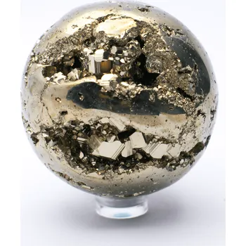Přírodní kámen Milujeme Kameny Pyrit - koule - tromlovaný kámen PK13 259996