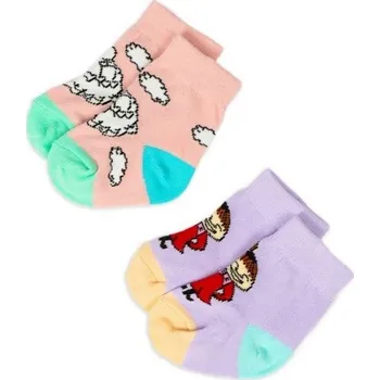 Dětské termo ponožky Kojenecké ponožky Moomin baby 22-24 pink lila 2-pack, NordicBuddies Finsko 22-24
