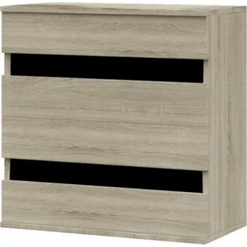 Šatní skříň Komoda OLAN 4S dub sonoma / černá