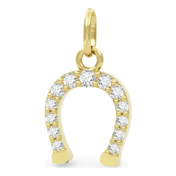 Přívěsek Přívěsek Ariana ve tvaru podkovy, zlato se zirkony Materiál šperku: Žluté zlato