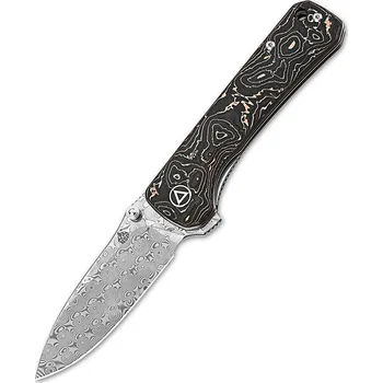 kapesní nůž QSP knife Hawk damašek, zavírací nůž s klipem QS131-S