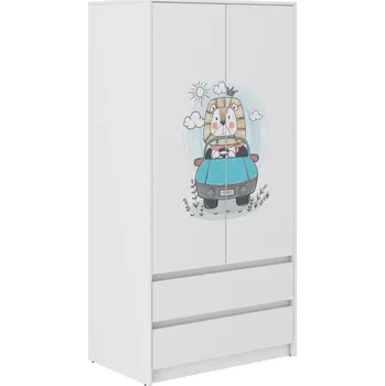 Dětská skříň Dětská šatní skříň s nádherným lvíčkem 180x55x90 cm
