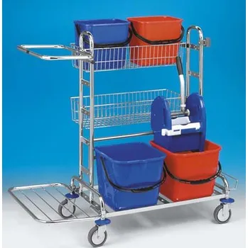 Úklidový vozík EASTMOP KOMBI SUPER úklidový vozík - 2 kbelíky, držák pytle