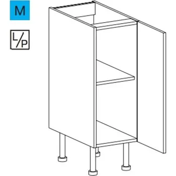 Kuchyňská skříňka EBS ES301DLPS Skříňka spodní, 30 cm, diamantově šedá