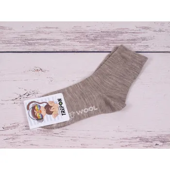 Dětské ponožky TREPON VLNKA sv. hnědé antibakteriální antialergenní velikosti ponožek: 22-23 ( EUR vel. 33-35)