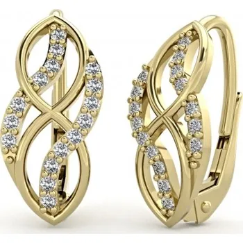 Náušnice Elegantní zlaté náušnice Anik se zirkony Materiál šperku: Žluté zlato