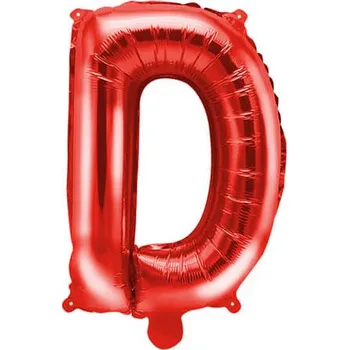 Balónek Fóliový balónek písmeno D, 35cm, červená