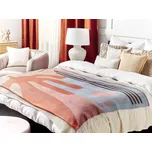 Deka barevná Polyester and akryl směs 130 x 170 cm Dekorativní abstraktní obrácený vzor Beliani