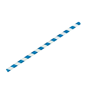 EcoPack Papírové brčko Jumbo modro-bílé proužky 8/250 mm ideal pack® bal/100 ks
