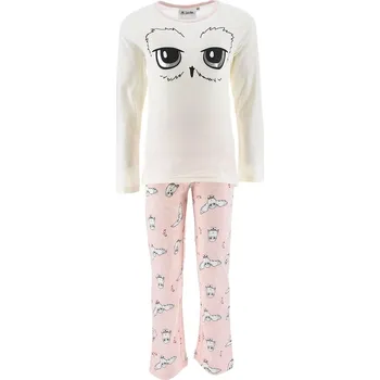 Dívčí pyžamo Harry Potter Bavlněné krémové pyžamo se sovou Velikost: 104