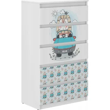 Dětská skříň Kvalitní dětská komoda s nádherným lvíčkem 121x40x70 cm