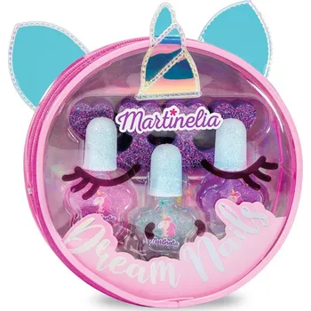 Kosmetická sada Martinelia Unicorn Set - Lak na nehty 3x + Oddělovač nehtů 2x + Kosmetická taštička Dárková sada