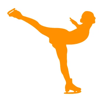 Polep vozidla Krasobruslení 014 pravá krasobruslařka (06 - oranžová) SAMOLEPKA NA AUTO, NÁLEPKA, FÓLIE, POLEP, TUNING, VLASTNÍ TEXT, TISK, AUTOSAMOLEPKY.cz, POLEPY, OBRÁZEK, LOGO, 3D STICKERS