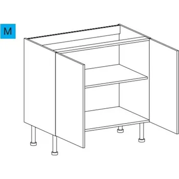 Kuchyňská skříňka EBS ES902DS Skříňka spodní dvoudvéřová, 90 cm, diamantově šedá