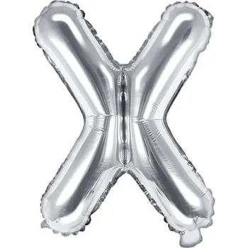 Balónek Fóliový balónek písmeno X, 35cm, stříbrná