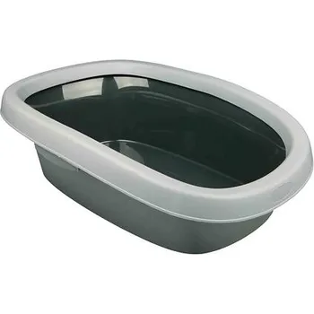 Toaleta pro kočku Trixie WC pro kočky CARLO 2 38x17x58cm, sv. šedá/tm. šedá